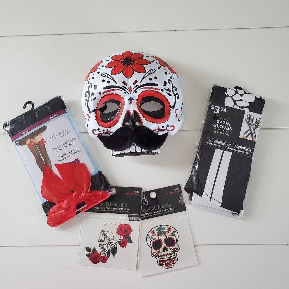 Sugar Skull Accessory Mask Set